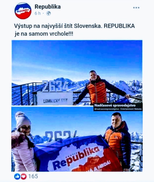 NACISTI z Republiky vyšli na najvyšší vrch Slovenska