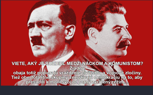 špinavý nácek = odporný komunista