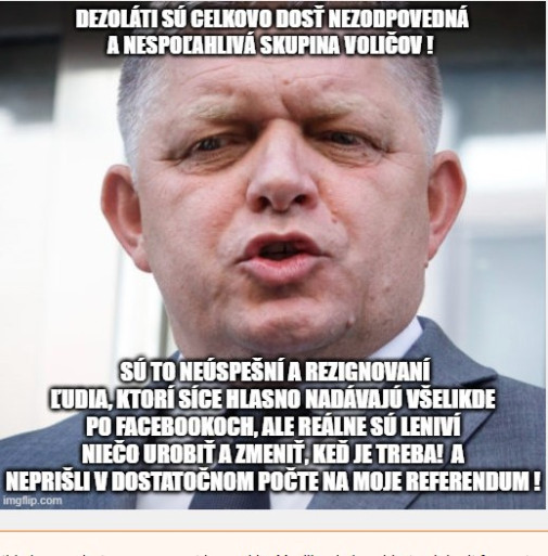plač vodcu dezolátov