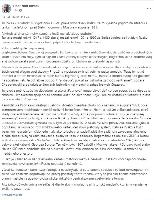 Homosexuál Rostas : za všetko môžu židia !